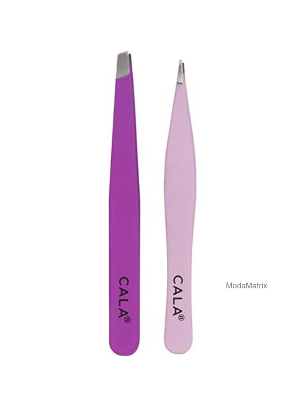 Cala Soft Touch Orchid Tweezer Duo Precision Hair Removal